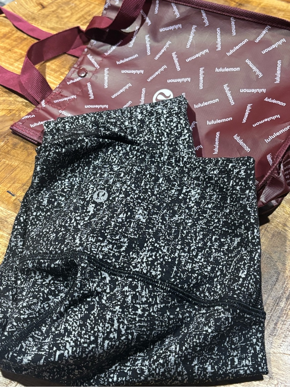 lululemon athletica Black & White Space-Dye Leggings